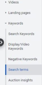 search keywords